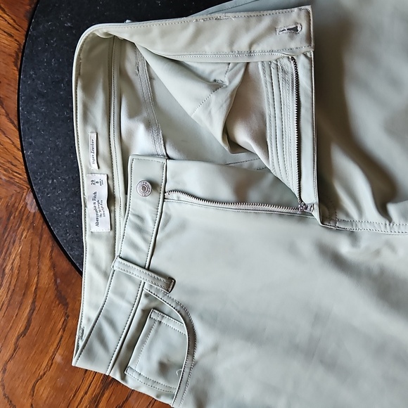 A&F Curve Love Mint Green Faux Leather 90's Ultra High Rise Straight Leg Pant 29 - Picture 9 of 16